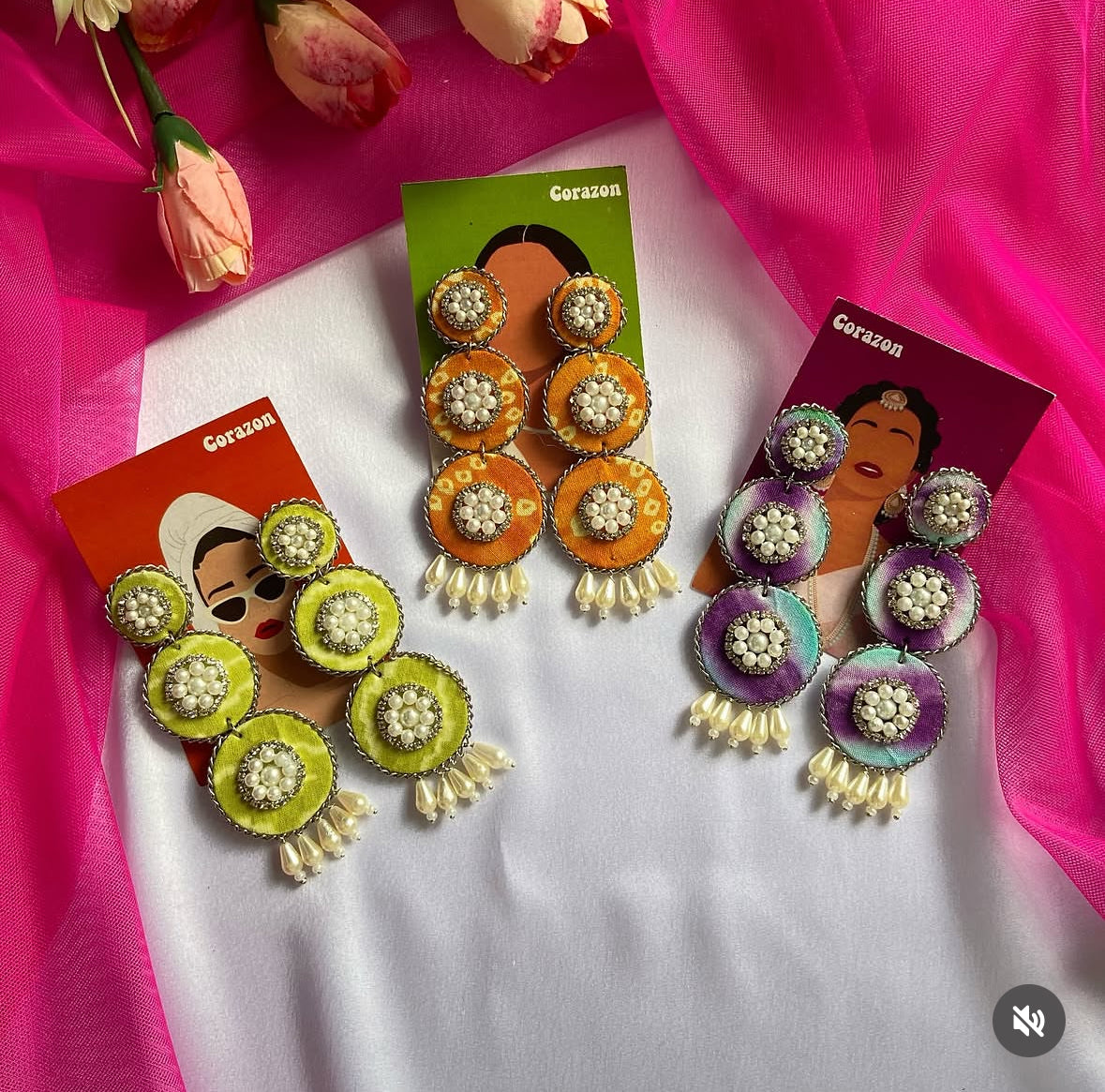 Meena Earrings ( Blue )