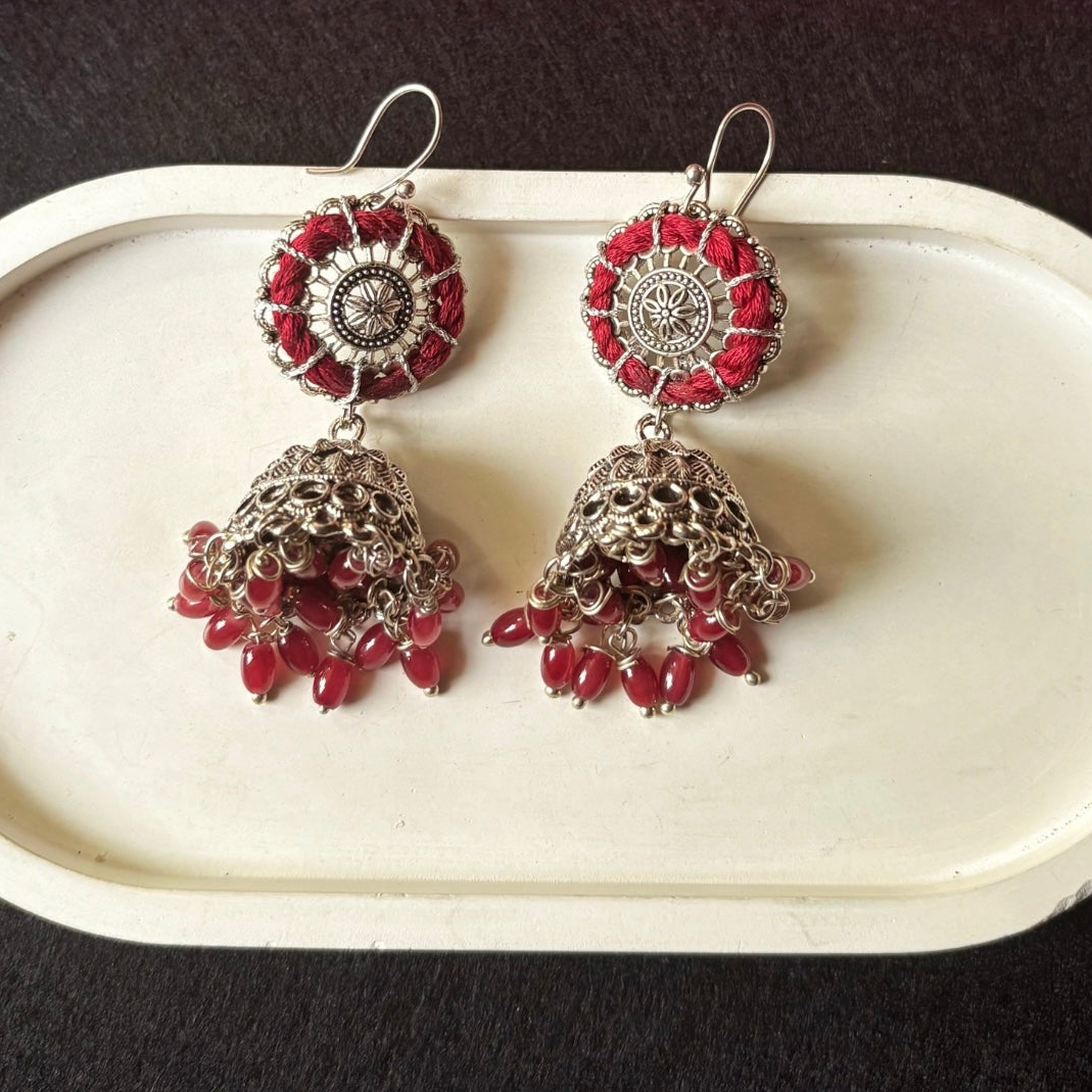 Saiyara Earrings ( Red )