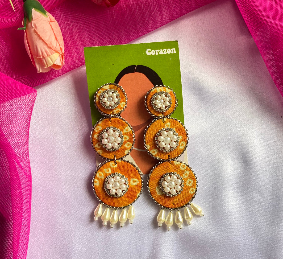 Meena Earrings ( Yellow )